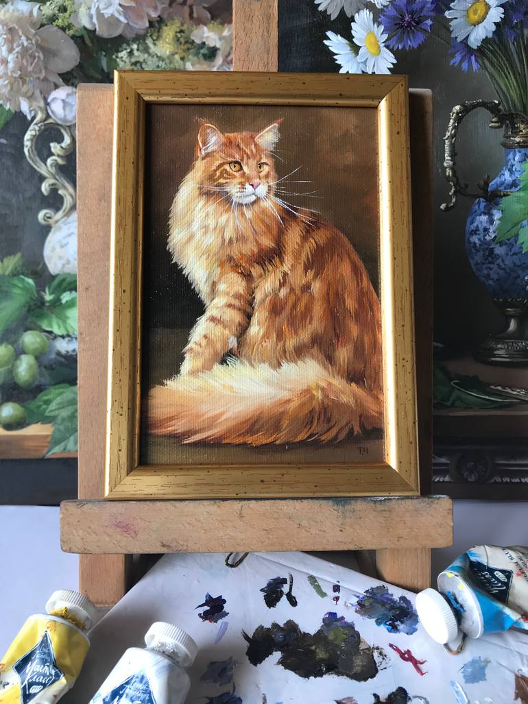 Original Contemporary Animal Painting by Tatjana Cechun
