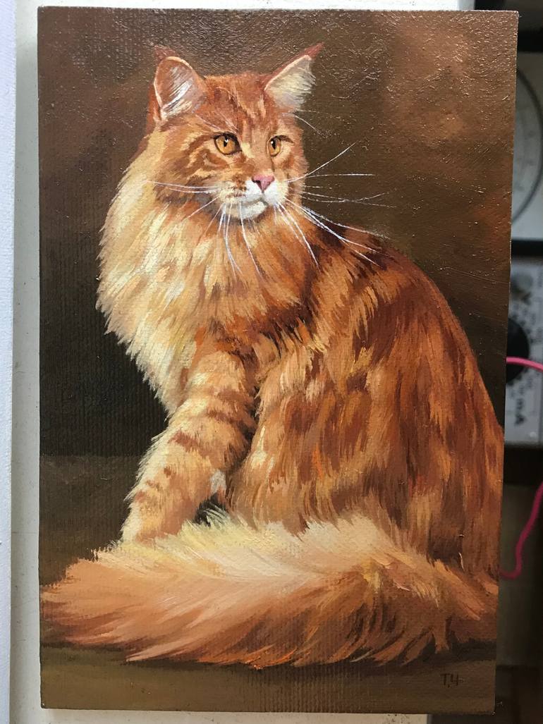Original Contemporary Animal Painting by Tatjana Cechun