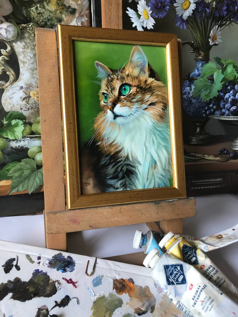 Original Contemporary Animal Painting by Tatjana Cechun