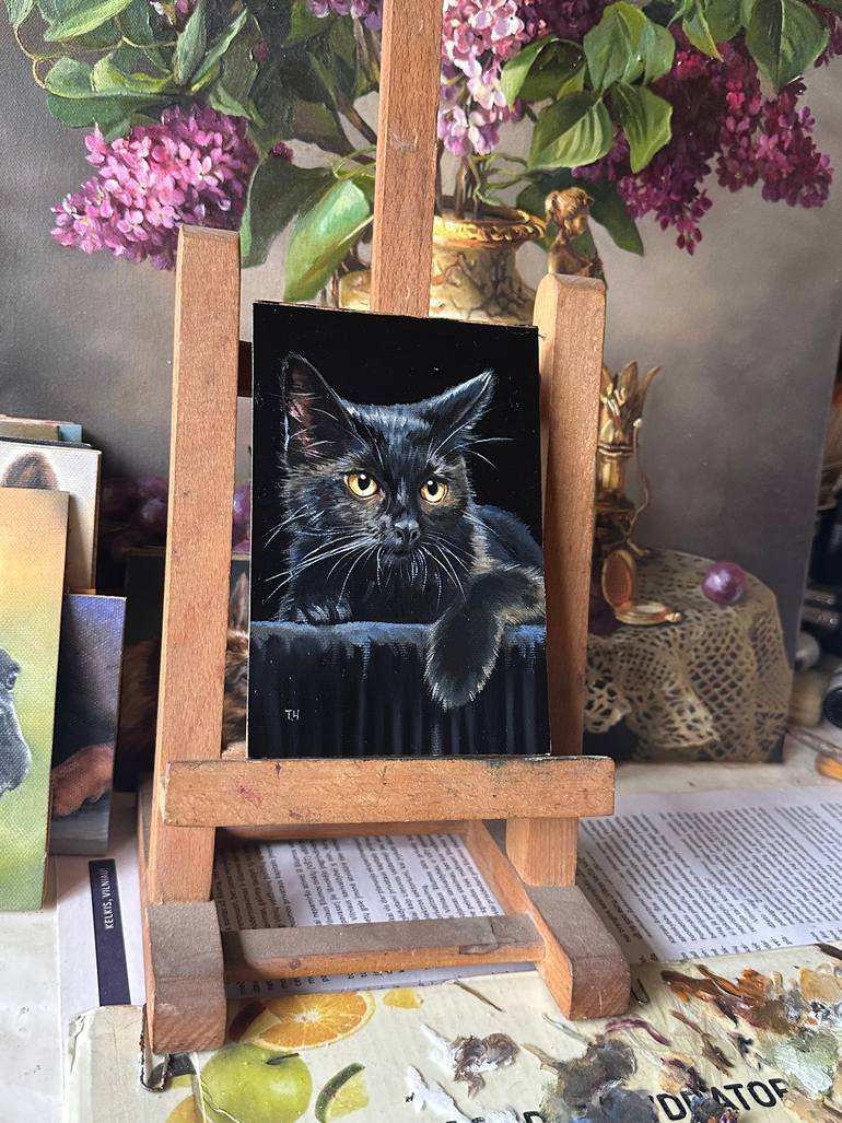 Original Contemporary Cats Painting by Tatjana Cechun