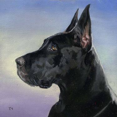 Print of Dogs Paintings by Tatjana Cechun