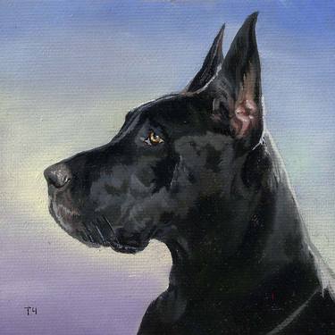 Original Dogs Paintings by Tatjana Cechun