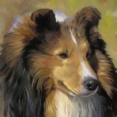 Original Contemporary Dogs Paintings by Tatjana Cechun