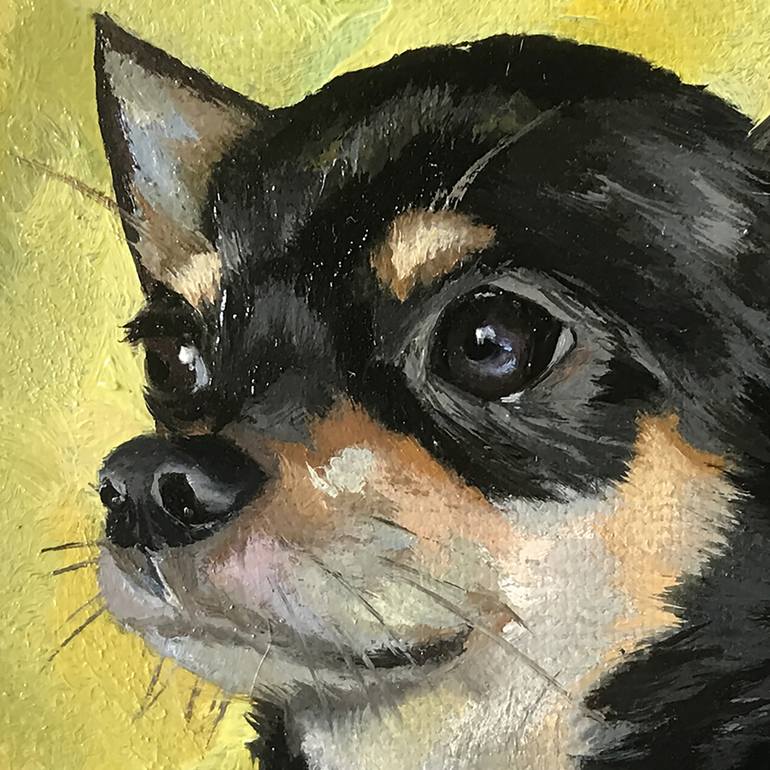 Original Contemporary Dogs Painting by Tatjana Cechun