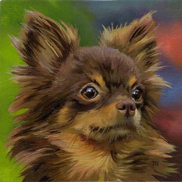 Original Contemporary Dogs Paintings by Tatjana Cechun