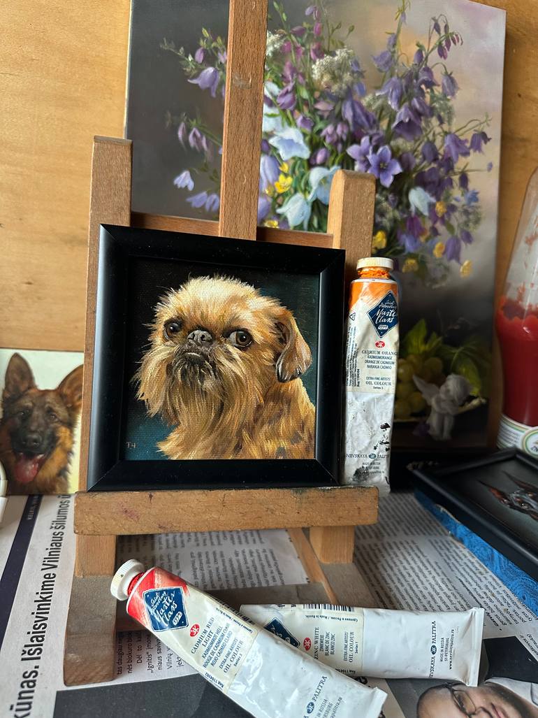 Original Contemporary Dogs Painting by Tatjana Cechun