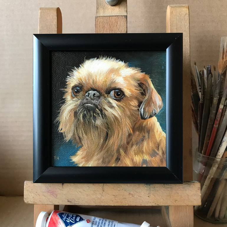 Original Contemporary Dogs Painting by Tatjana Cechun