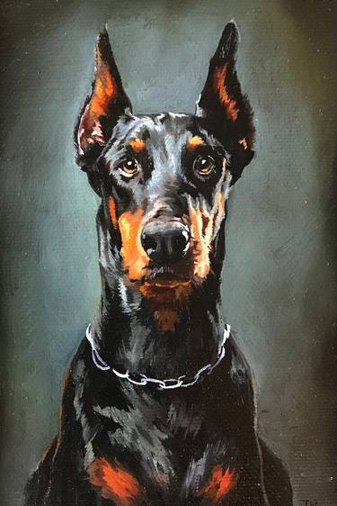 Original Dogs Paintings by Tatjana Cechun