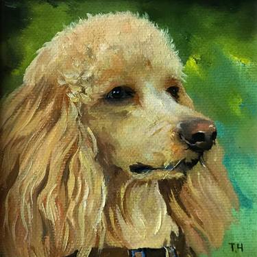 Original Fine Art Dogs Paintings by Tatjana Cechun