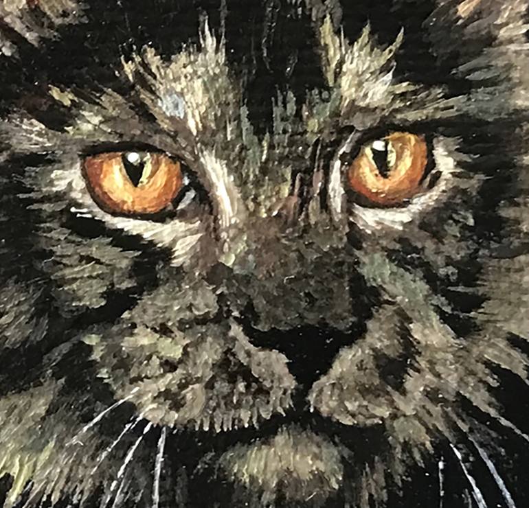 Original Contemporary Cats Painting by Tatjana Cechun
