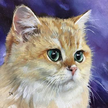 Original Cats Paintings by Tatjana Cechun