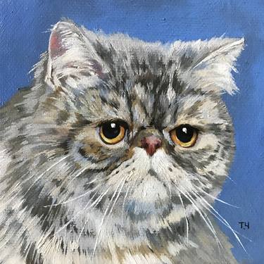 Original Contemporary Cats Paintings by Tatjana Cechun