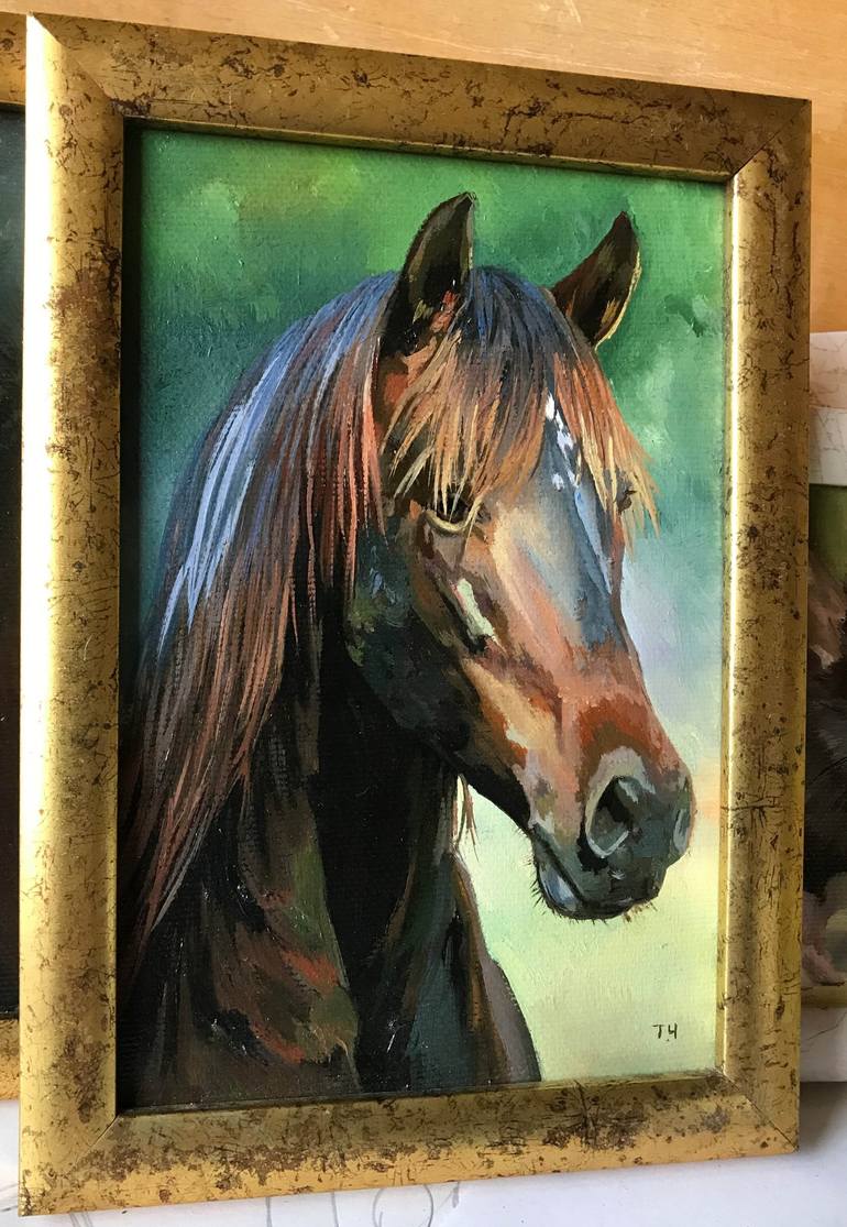 Original Horse Painting by Tatjana Cechun