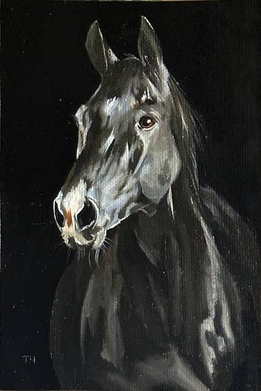 Original Fine Art Horse Paintings by Tatjana Cechun