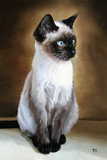 Original Contemporary Cats Paintings by Tatjana Cechun