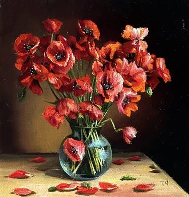 Original Fine Art Floral Paintings by Tatjana Cechun