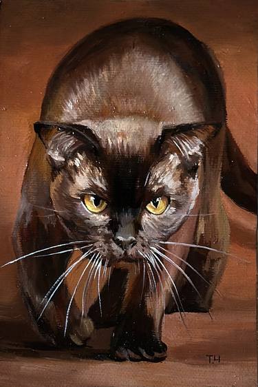 Print of Fine Art Cats Paintings by Tatjana Cechun