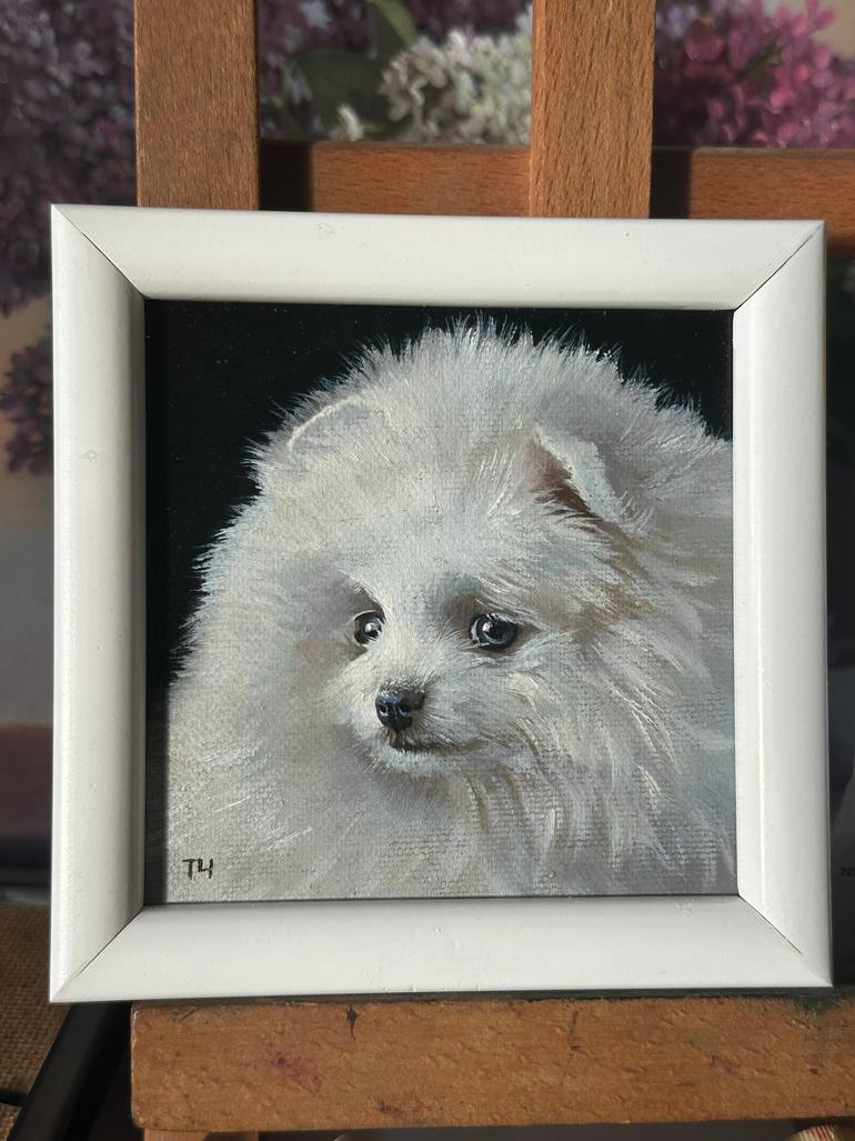 Original Contemporary Dogs Painting by Tatjana Cechun