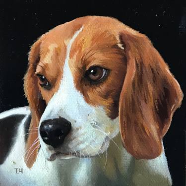 Print of Fine Art Dogs Paintings by Tatjana Cechun