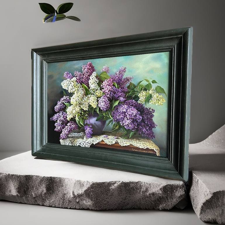 Original Classicism Floral Painting by Tatjana Cechun