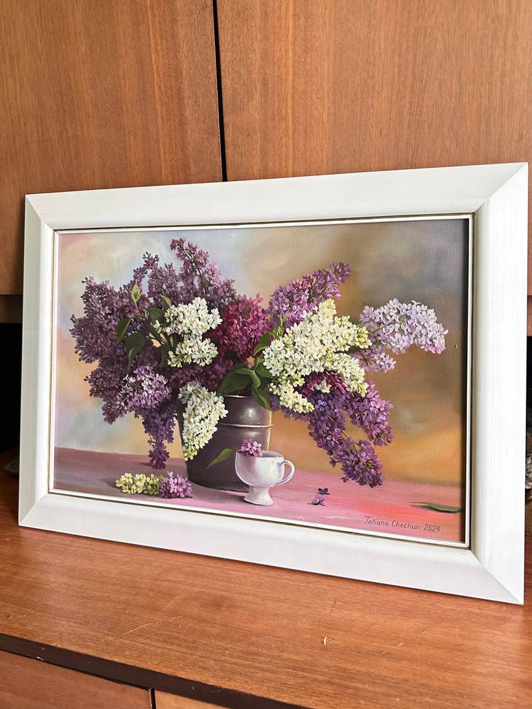 Original Classicism Floral Painting by Tatjana Cechun