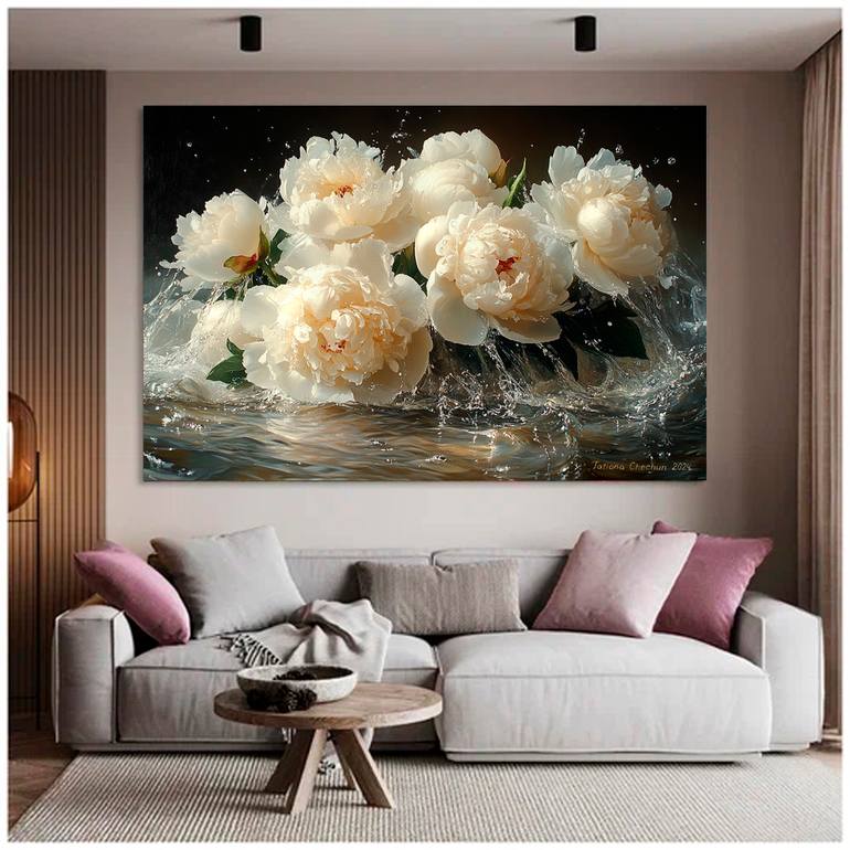Original Contemporary Floral Painting by Tatjana Cechun