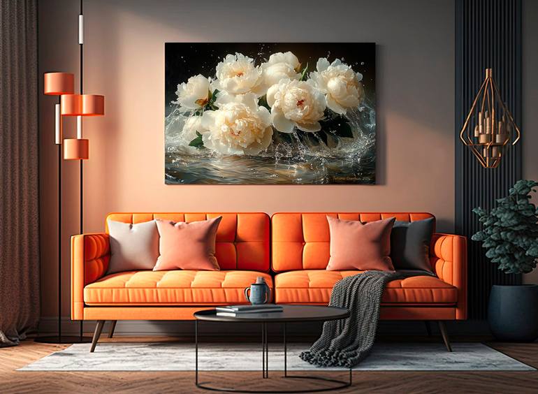 Original Contemporary Floral Painting by Tatjana Cechun