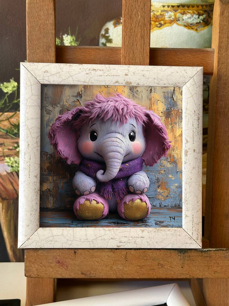 Original Illustration Children Mixed Media by Tatjana Cechun