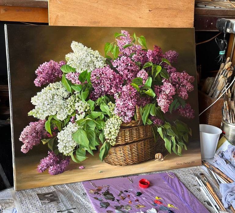 Original Contemporary Floral Painting by Tatjana Cechun