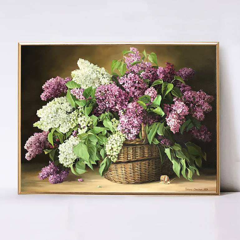 Original Contemporary Floral Painting by Tatjana Cechun