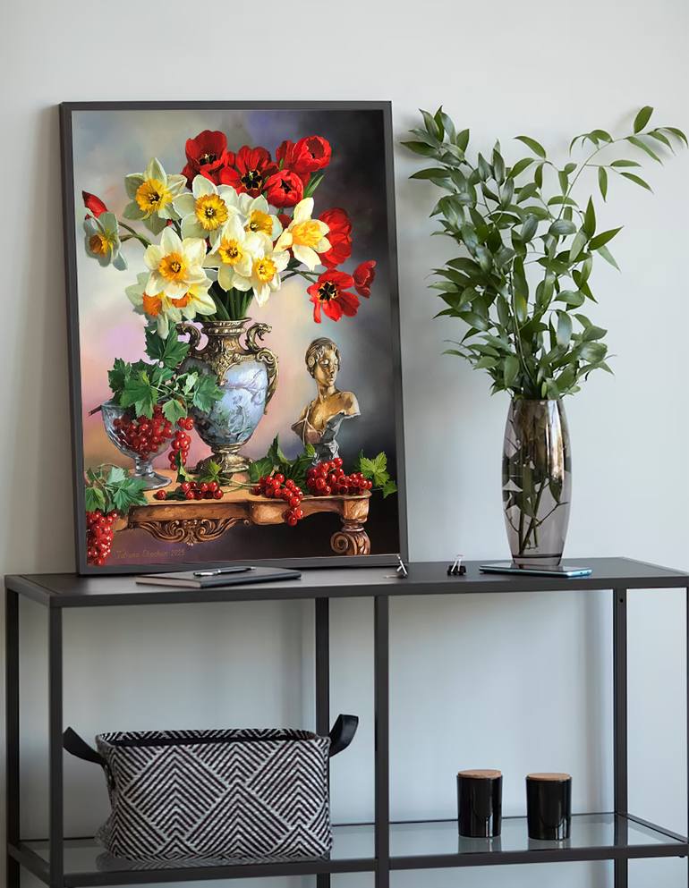Original Classicism Still Life Mixed Media by Tatjana Cechun
