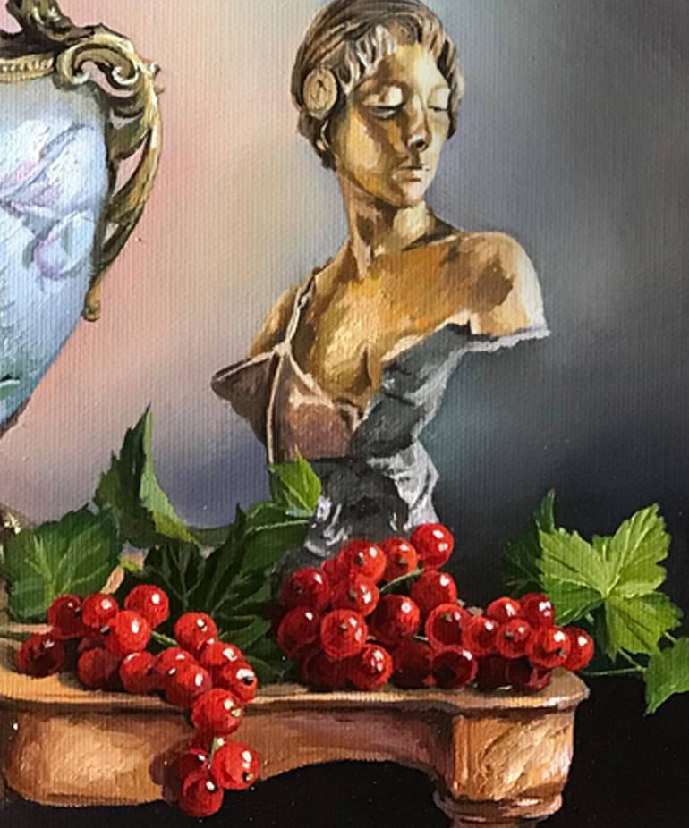 Original Classicism Still Life Mixed Media by Tatjana Cechun