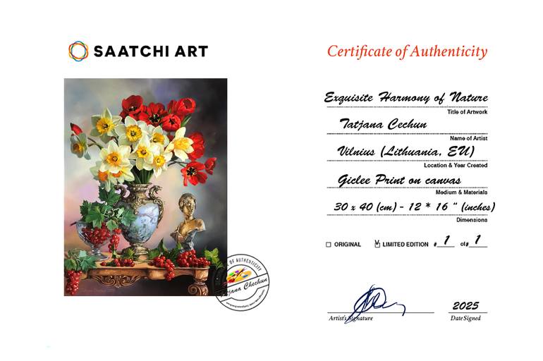 Original Classicism Still Life Mixed Media by Tatjana Cechun