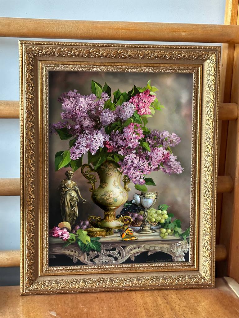 Original Classicism Still Life Mixed Media by Tatjana Cechun