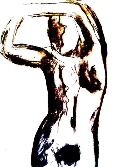 Print of Abstract Expressionism Nude Mixed Media by Daniel Cox