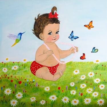 Print of Figurative Kids Paintings by Kristina Janekova