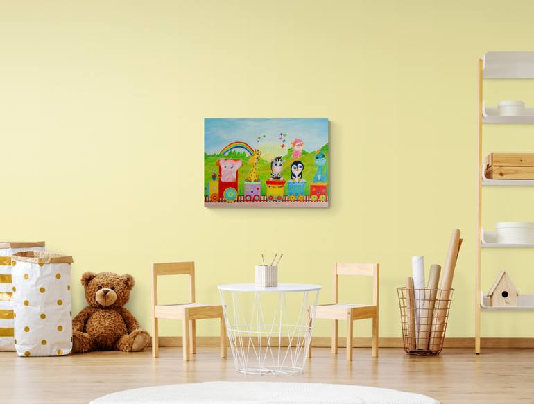 Original Contemporary Animal Painting by Kristina Janekova