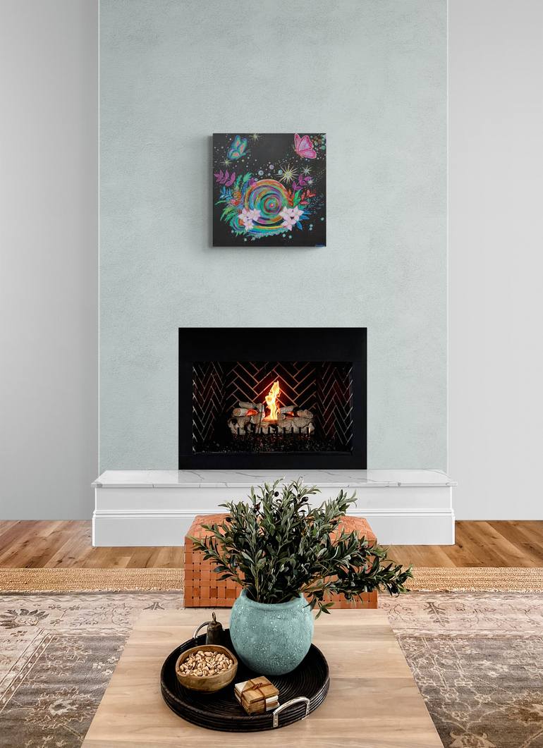 Original Abstract Floral Painting by Kristina Janekova