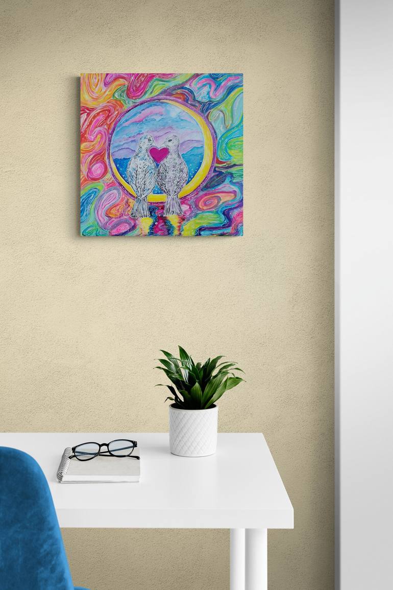 Original Abstract Love Painting by Kristina Janekova