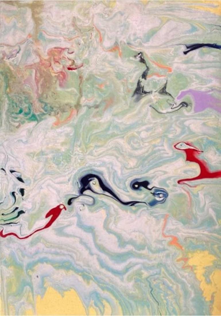 Original Abstract Expressionism Abstract Paintings by Defne Dilek