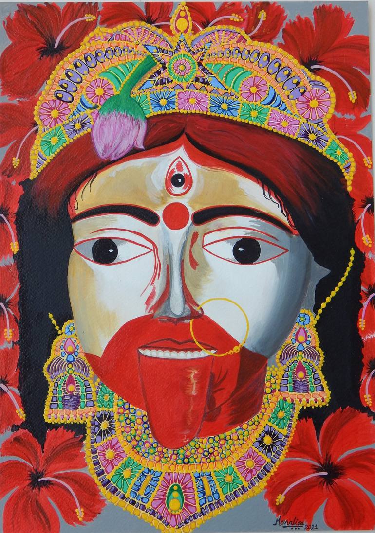 Maa Tara - Avatar of Kaali Painting by Monalisa Baidya | Saatchi Art