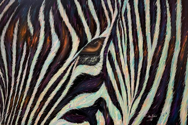The gaze of the zebra Painting Badawi | Saatchi Art