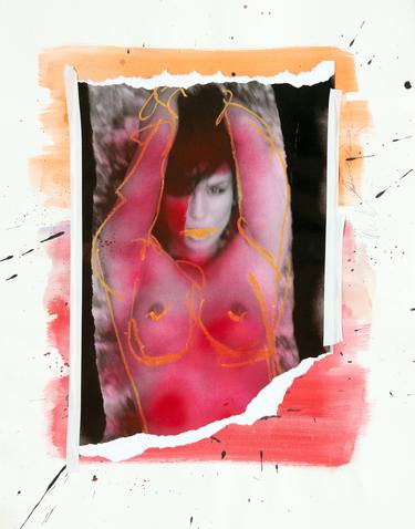 Original Fine Art Nude Mixed Media by Martin Wieland