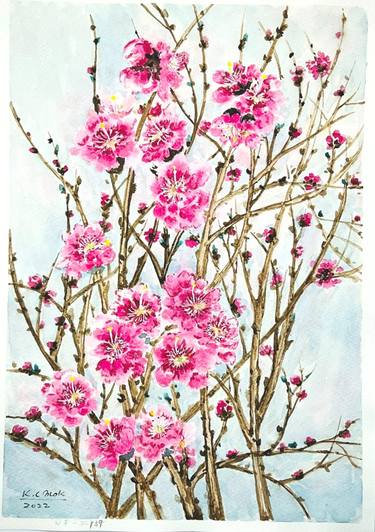 Print of Floral Paintings by Kam Cheung Mok