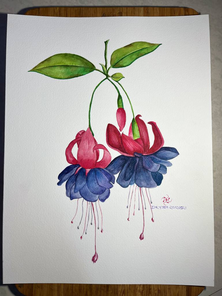 Original Other Floral Painting by Srinivas Yc
