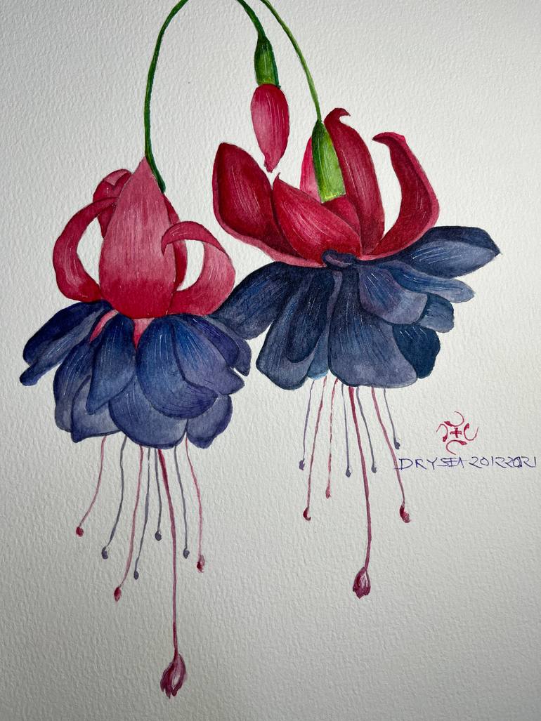 Original Other Floral Painting by Srinivas Yc