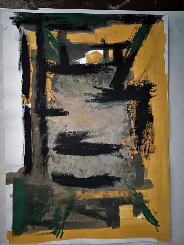 Original Abstract Expressionism Abstract Painting by Jadranka Ahlgren