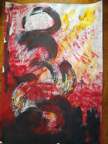 Original Abstract Expressionism Abstract Paintings by Jadranka Ahlgren