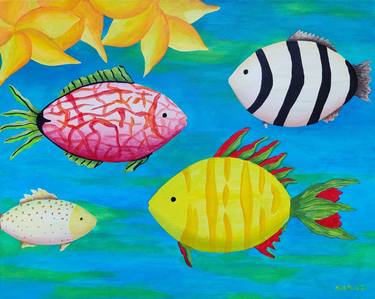 Print of Fish Paintings by Peter Vamosi