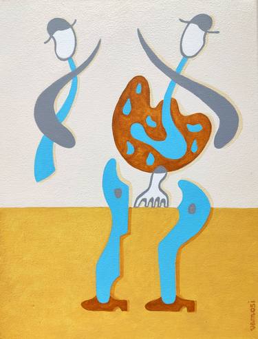 Print of Figurative Abstract Paintings by Peter Vamosi